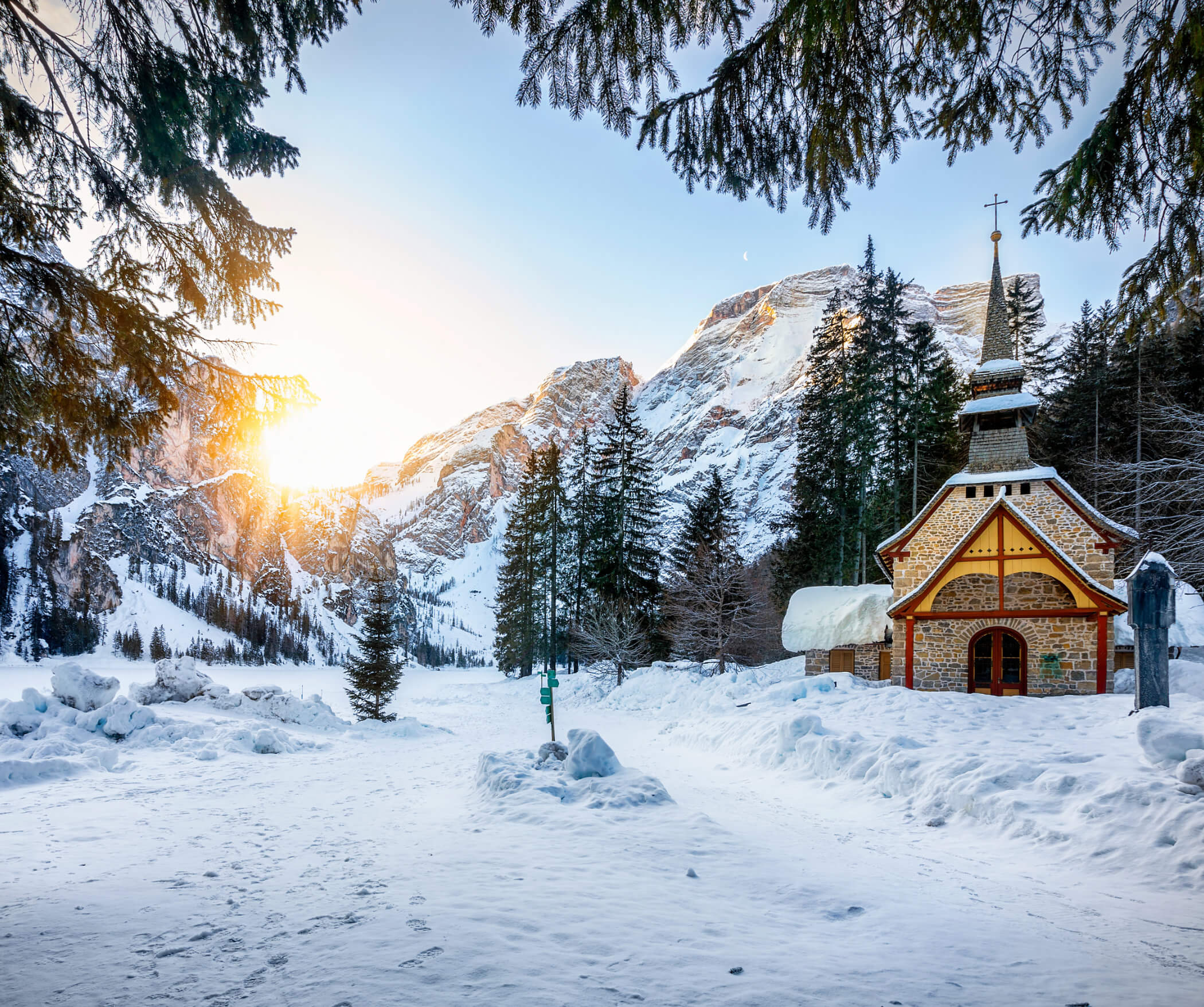 Adventszeit in Prags - Sonnenuntergang