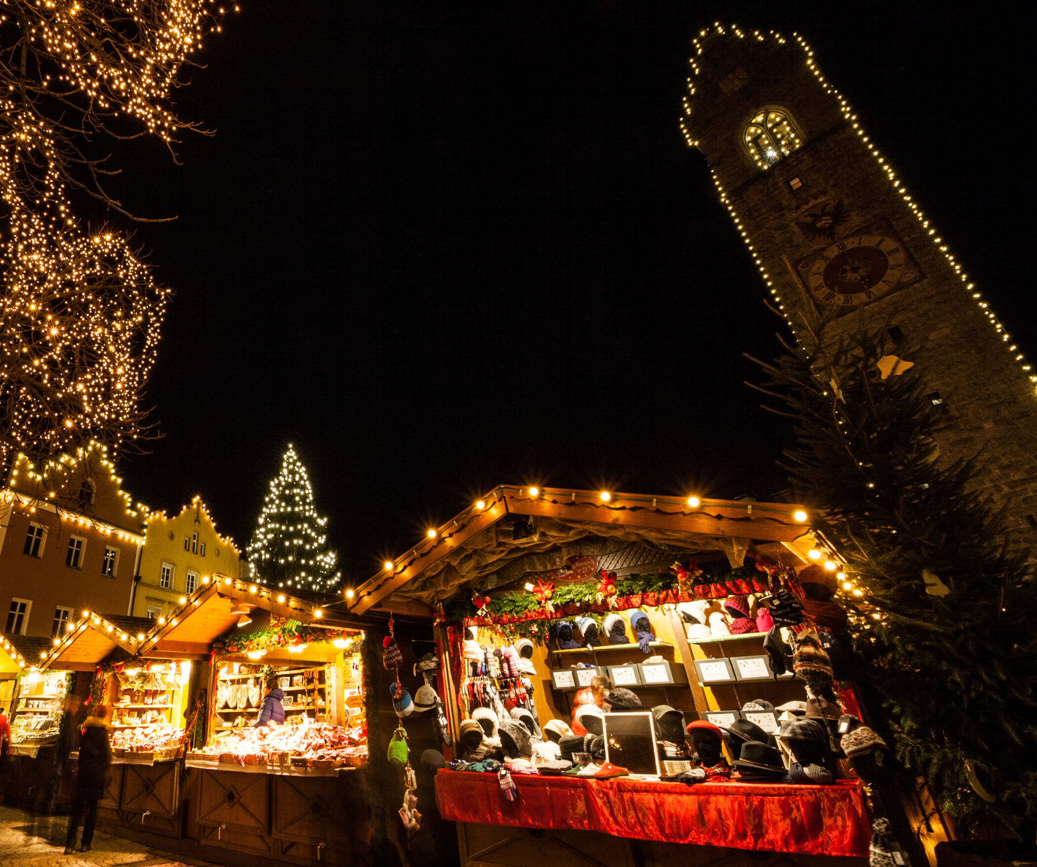 Weihnachtsmarkt Sterzing am Abend